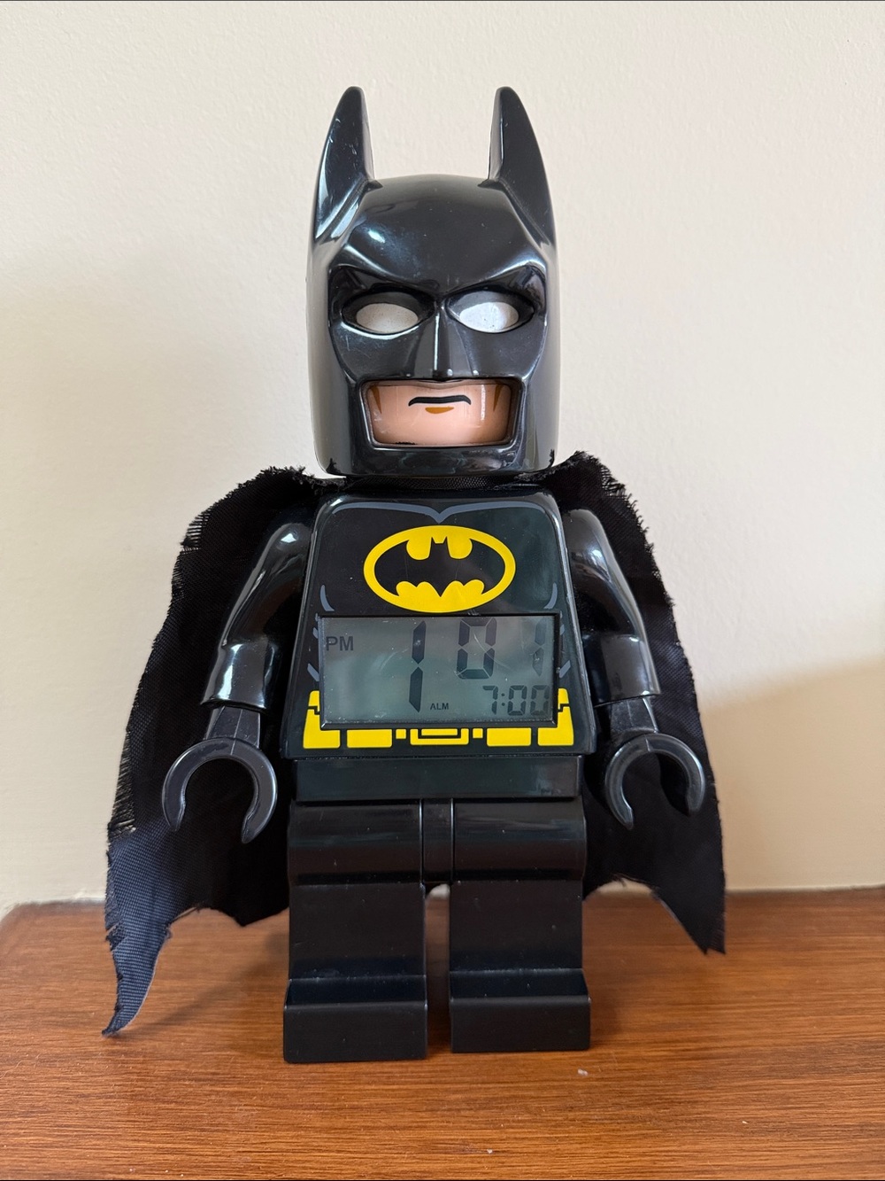 Batman LEGO Figure clock with alarm and light up display.